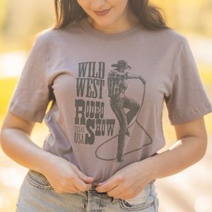 Wild West Rodeo Show Texas Western Cowboy Graphic Tee
